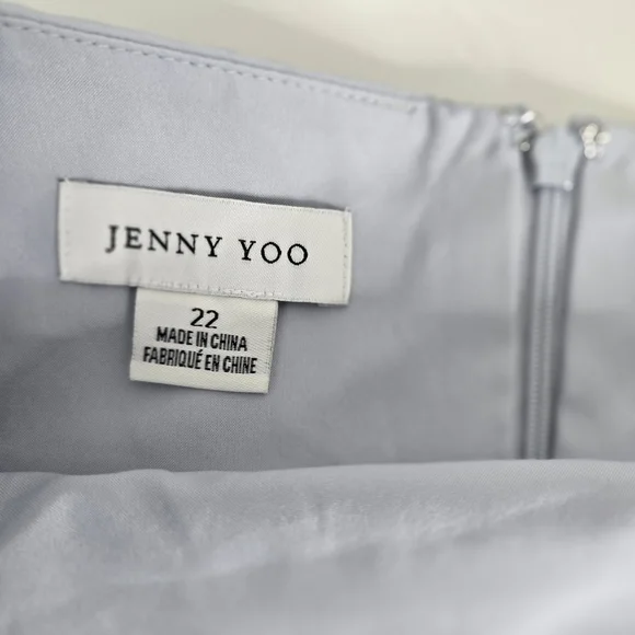 Jenny Yoo Brett A-Line Halter High Neck Chiffon Bridesmaid Formal Dress Size 22 - Picture 7 of 16